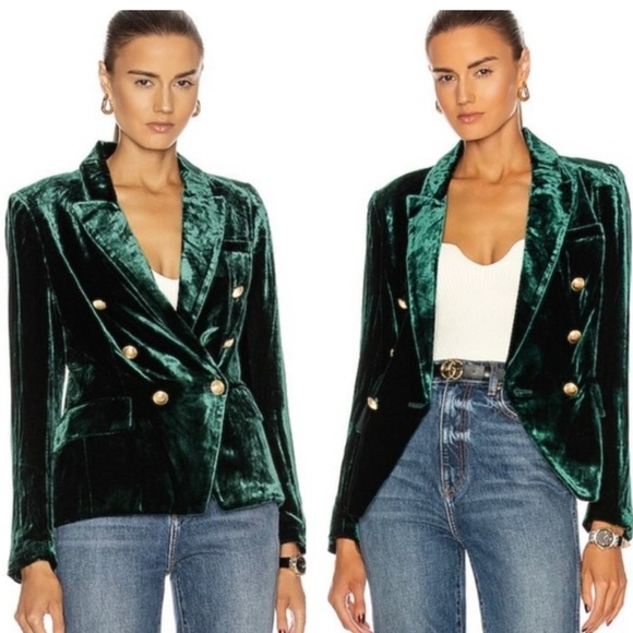 Rachel Zoe Jackets & Blazers - Rachel Zoe Double Breasted Velvet Blazer Size XS